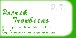 patrik trombitas business card